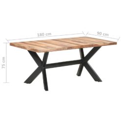 Spisebord 180x90x75 cm heltre med honningfinish