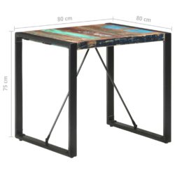 Spisebord 80x80x75 cm gjenvunnet heltre