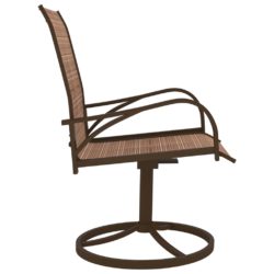 Utendørs svingstoler 2 stk textilene og stål brun