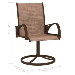 Utendørs svingstoler 2 stk textilene og stål brun