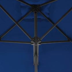 Parasoll med stålstang blå 300×230 cm