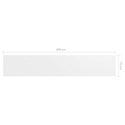 Balkongskjerm hvit 75×400 cm oxfordstoff