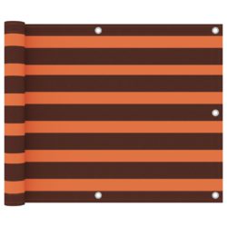 Balkongskjerm oransje og brun 75×500 cm oxfordstoff