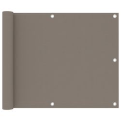 Balkongskjerm gråbrun 75×400 cm oxfordstoff