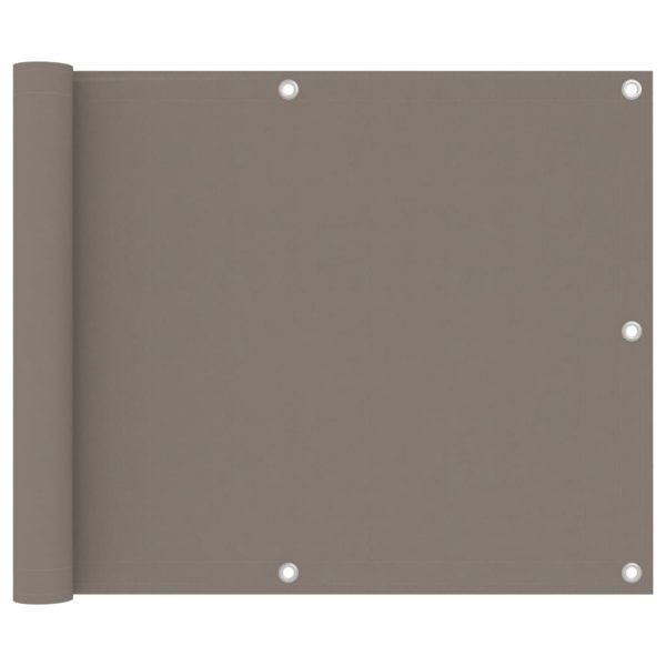 Balkongskjerm gråbrun 75×400 cm oxfordstoff