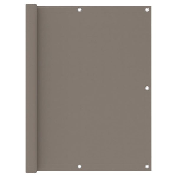 Balkongskjerm gråbrun 120×400 cm oxfordstoff