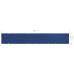 Balkongskjerm blå 75×500 cm oxfordstoff