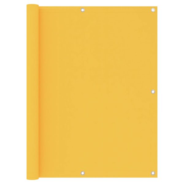 Balkongskjerm gul 120×600 cm oxfordstoff