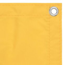 Balkongskjerm gul 120×600 cm oxfordstoff