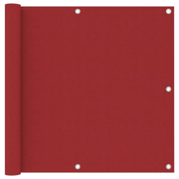 Balkongskjerm rød 90×500 cm oxfordstoff