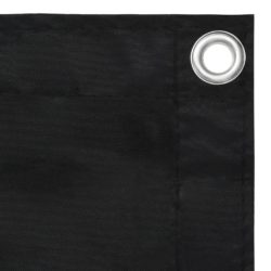Balkongskjerm svart 75×600 cm oxfordstoff