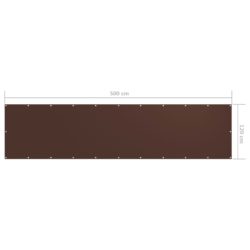 Balkongskjerm brun 120×500 cm oxfordstoff