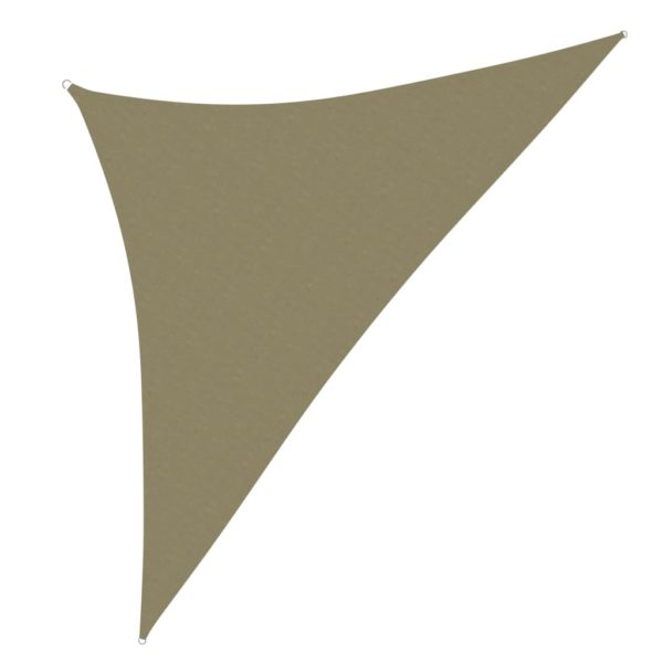 Solseil oxfordstoff trekantet 2,5×2,5×3,5 m beige