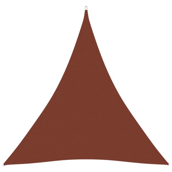 Solseil oxfordstoff trekantet 4x4x4 m terrakotta