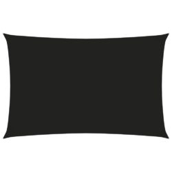 Solseil oxfordstoff rektangulær 2×5 m svart