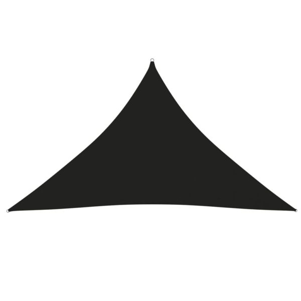 Solseil oxfordstoff trekantet 3,5×3,5×4,9 m svart