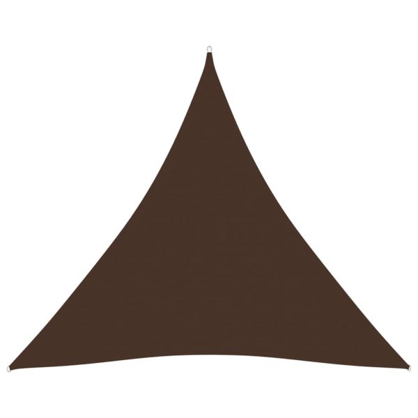 Solseil oxfordstoff trekantet 4,5×4,5×4,5 m brun