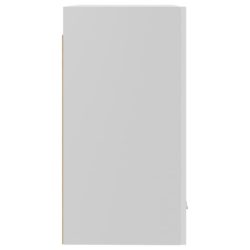 Hengende skap høyglans hvit 39,5x31x60 cm sponplate