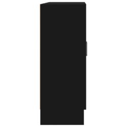 Bokhylle svart 82,5×30,5×80 cm sponplate