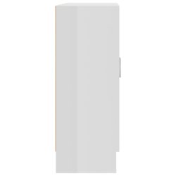 Bokhylle høyglans hvit 82,5×30,5×80 cm sponplate