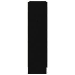 vidaXL Bokhylle svart 82,5×30,5×115 cm sponplate