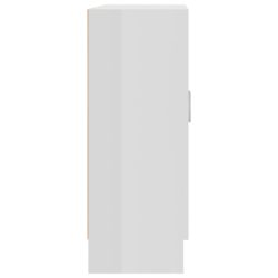 Vitrineskap høyglans hvit 82,5×30,5×80 cm sponplate