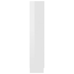 Vitrineskap høyglans hvit 82,5×30,5×150 cm sponplate