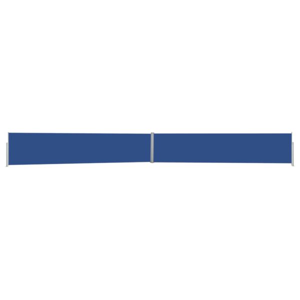Uttrekkbar sidemarkise 140×1200 cm blå