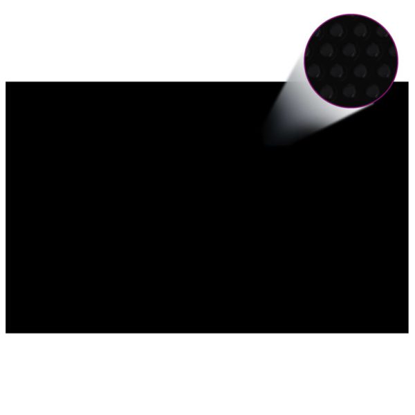 Bassengtrekk rektangulært 800×500 cm PE svart