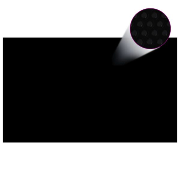 Bassengtrekk rektangulært 1000×600 cm PE svart