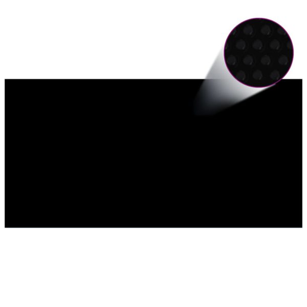 Bassengtrekk rektangulært 1200×600 cm PE svart