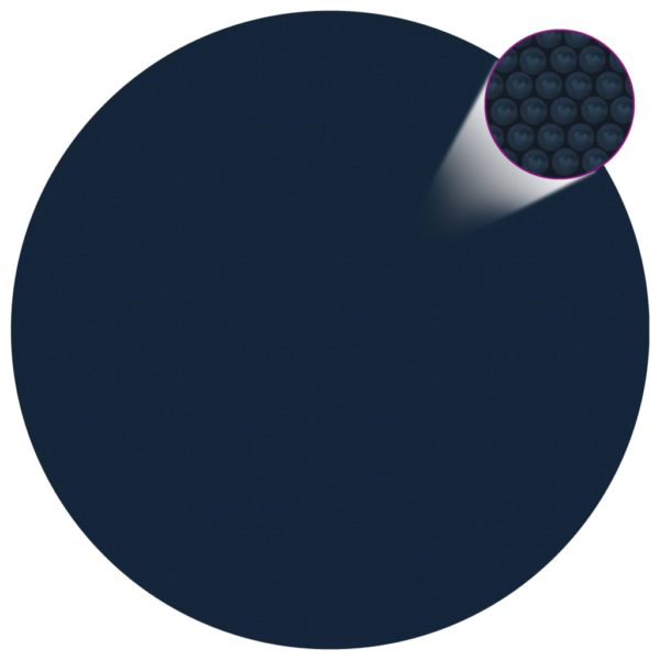 Flytende solarduk til basseng PE 417 cm svart og blå