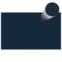 Flytende solarduk til basseng PE 260×160 cm svart og blå
