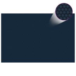 Flytende solarduk til basseng PE 300×200 cm svart og blå