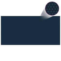 Flytende solarduk til basseng PE 450×220 cm svart og blå