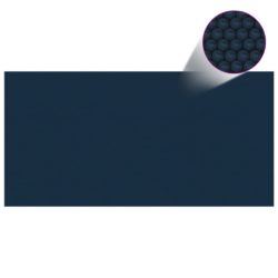 Flytende solarduk til basseng PE 975×488 cm svart og blå