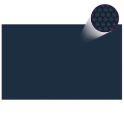 Flytende solarduk til basseng PE 800×500 cm svart og blå