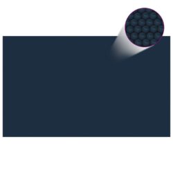 Flytende solarduk til basseng PE 1000×600 cm svart og blå