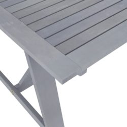 Utendørs spisebord grå 206x100x74 cm heltre akasie