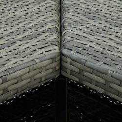 Hjørnebarbord grå 100x50x105 cm polyrotting