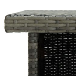 Hjørnebarbord grå 100x50x105 cm polyrotting