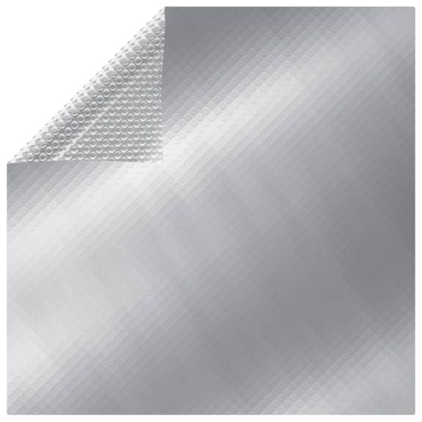 Flytende rektangulær solarduk til basseng PE 6×4 m sølv