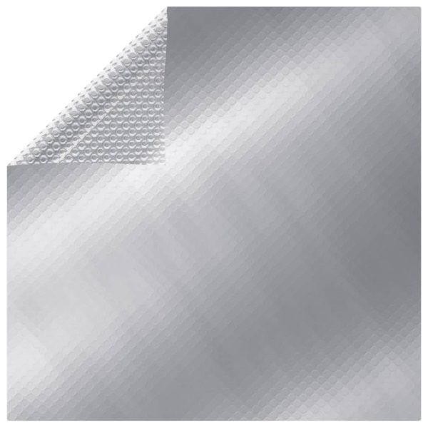 Flytende rektangulær solarduk til basseng PE 10×5 m sølv