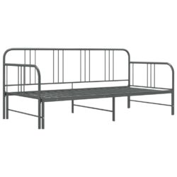 Uttrekkbar ramme til sovesofa grå metall 90×200 cm