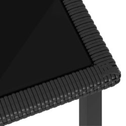 Hagebord svart 140x70x73 cm polyrotting