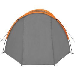 Campingtelt 4 personer grå og oransje