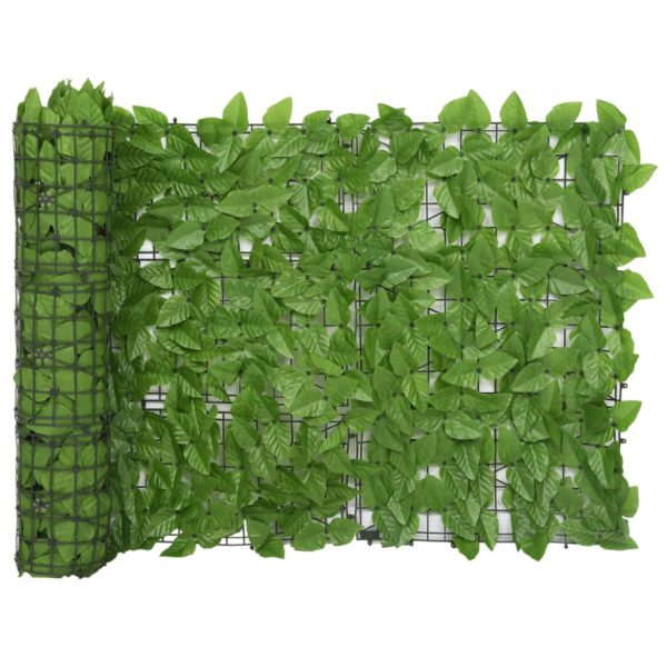 Balkongskjerm med grønne blader 500×75 cm