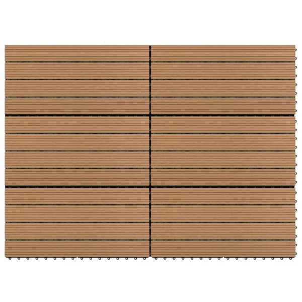 vidaXL Terrassebord 6 stk WPC 60×30 cm 1,08 m² brun