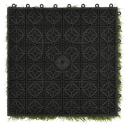 Kunstige gressmatter 22 stk grønn 30×30 cm