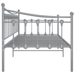 Ramme til sovesofa grå metall 90×200 cm